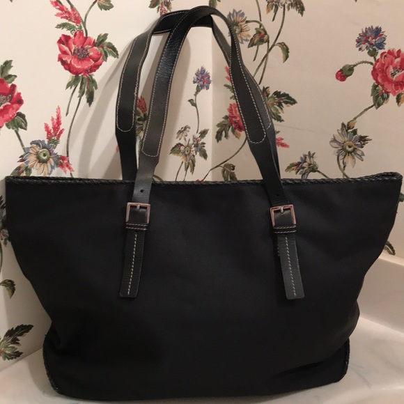 Sigrid Olsen Handbags - Sigrid Olsen Woman’s Black Leather Trim Bag Large